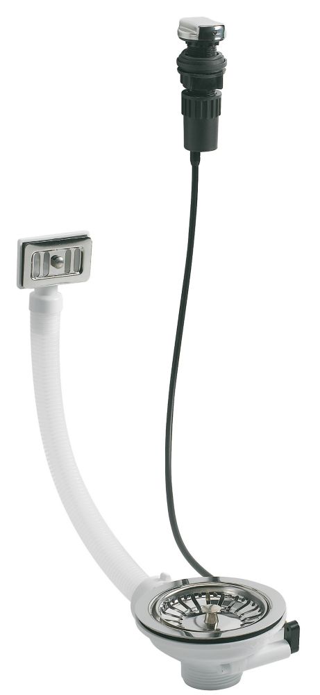 Bonde à filtre Valentin en acier inoxydable à tirette 90mm