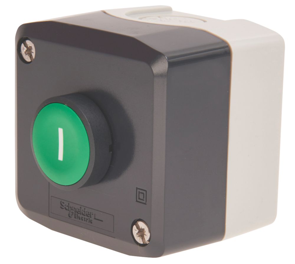 Station de commande complète à bouton-poussoir encastré XALD12 unipolaire NF Schneider