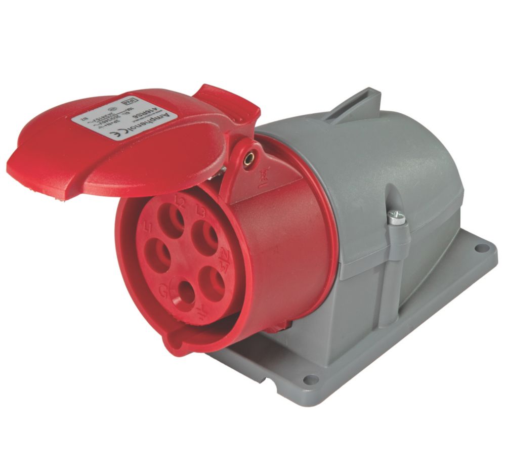 Prise fixe saillie 4P+E 16A 415V rouge IP44 ABB