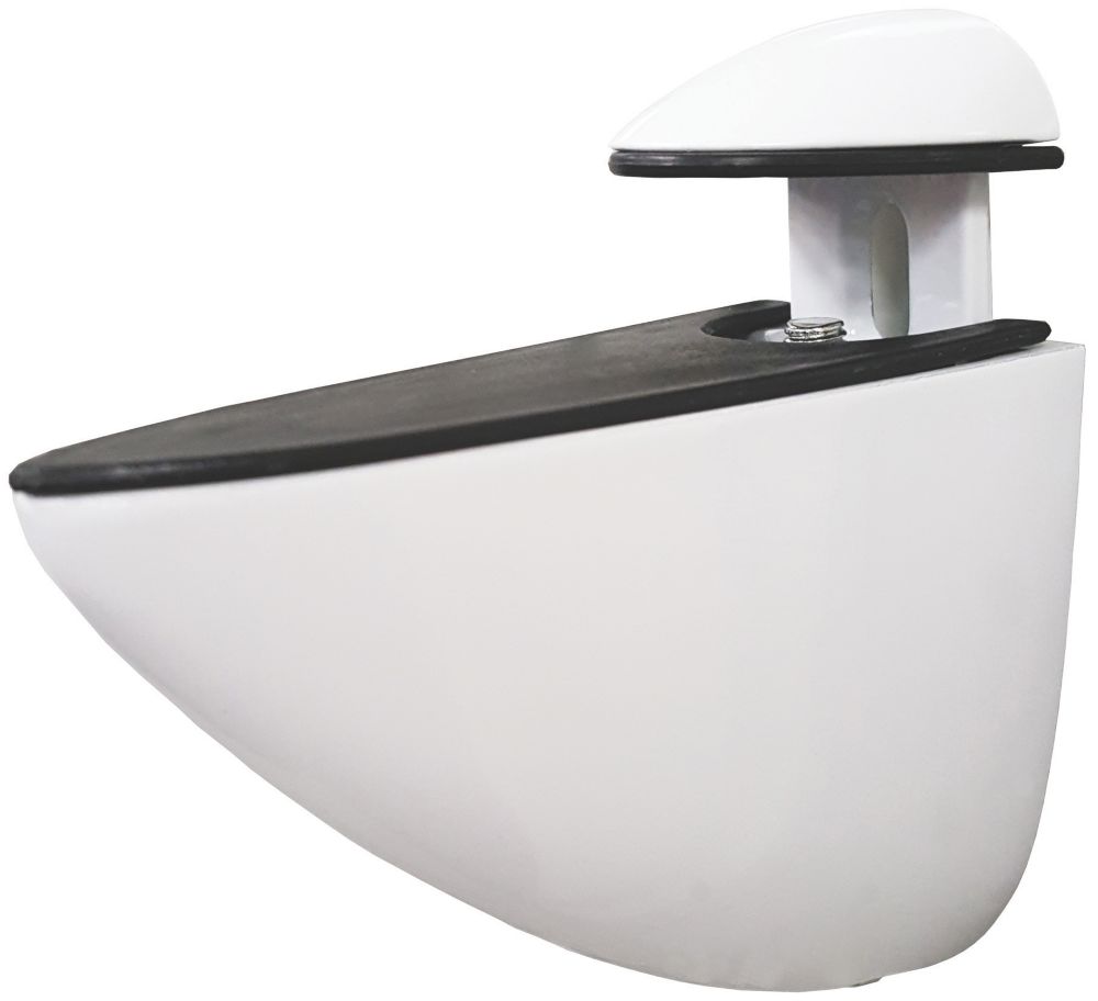 Support d'étagère réglable Select blanc 72 x 65mm
