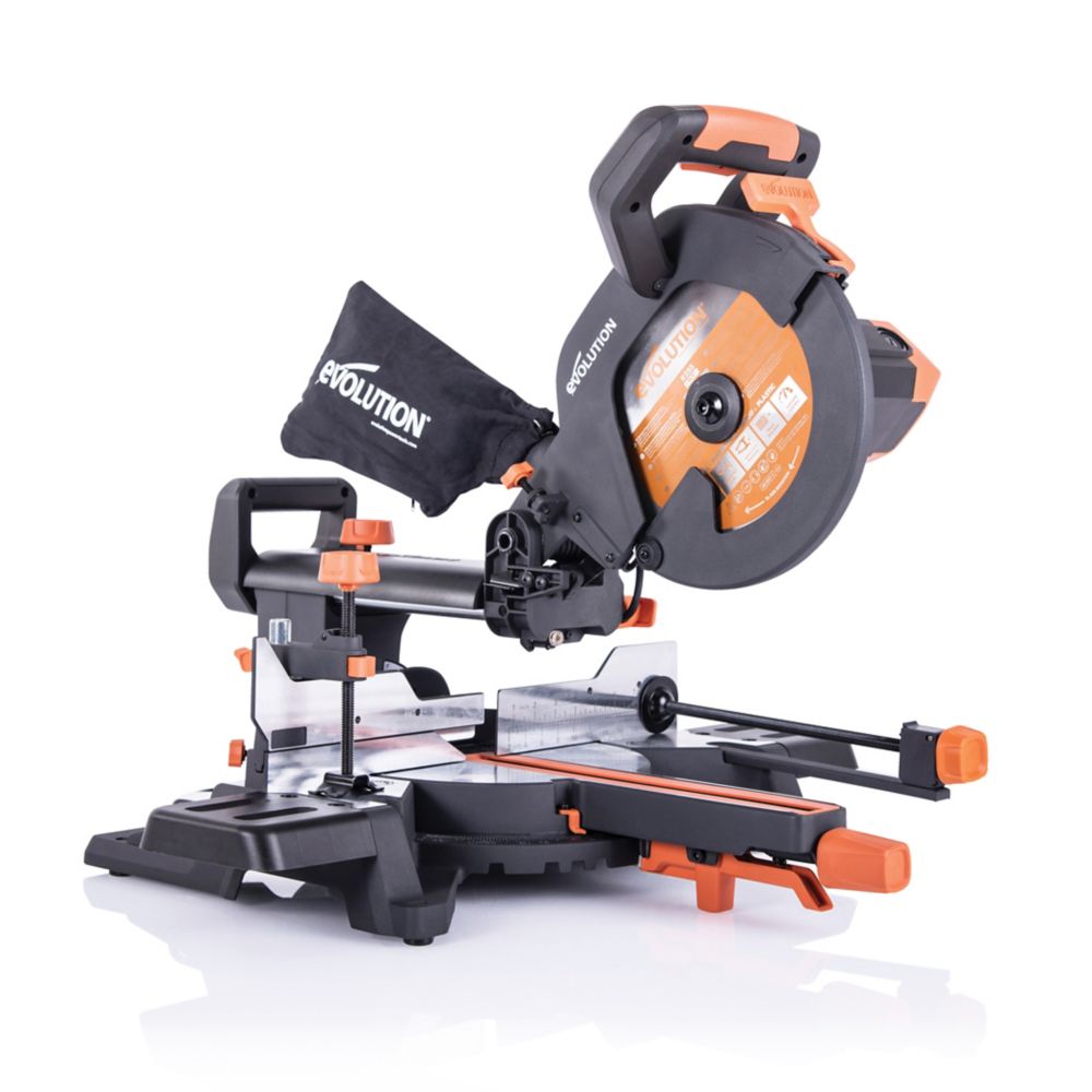 Scie à onglet coulissante filaire 255mm 220-240V Evolution R255SMS+ 2000W