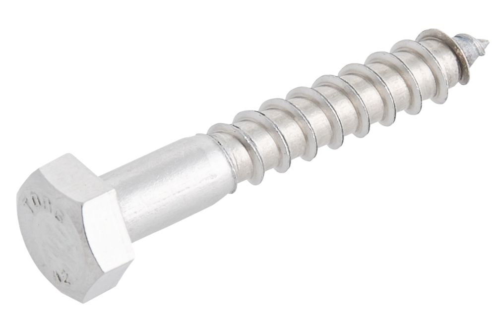 10 tirefonds Easydrive A2 acier inoxydable 6 x 50mm
