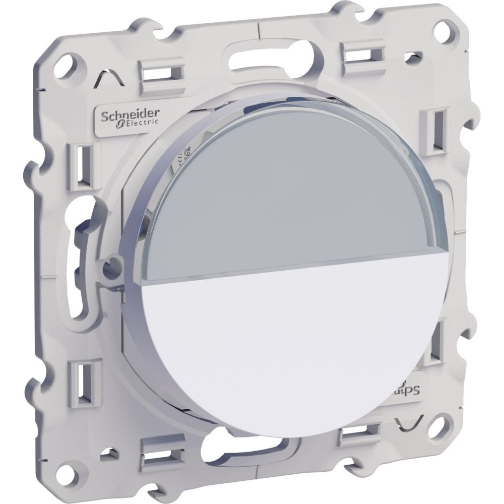 Poussoir porte étiquette 1 poste Odace Blanc Schneider