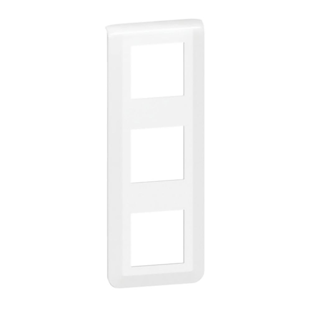 Plaque de finition 3 postes 3x2 modules Mosaic Blanc Legrand