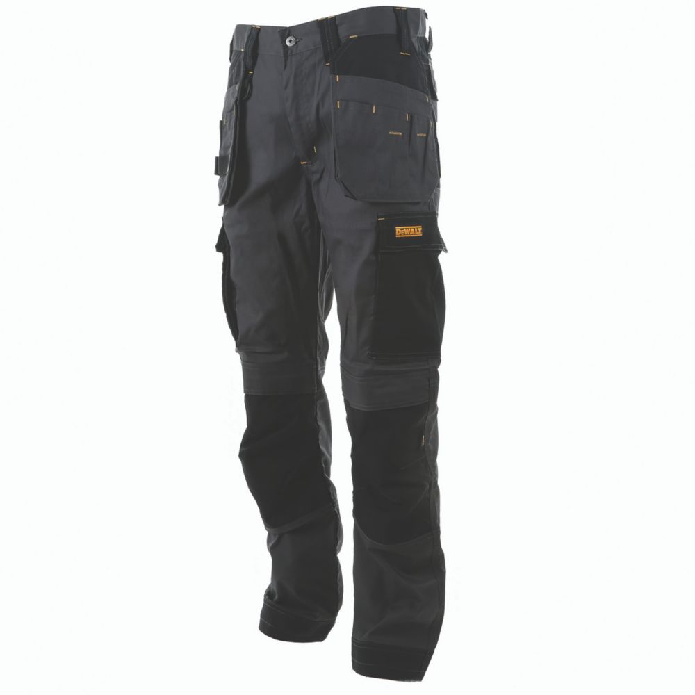 Pantalon de travail à poches étui DeWalt Barstow gris anthracite, taille 48, longueur 79 cm
