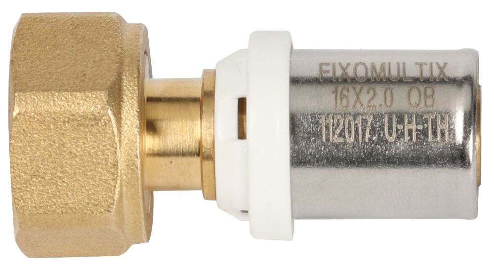 Raccord droit écrou tournant femelle multicouche à sertir 16mm x 12/17 - 3/8" Fixoconnect