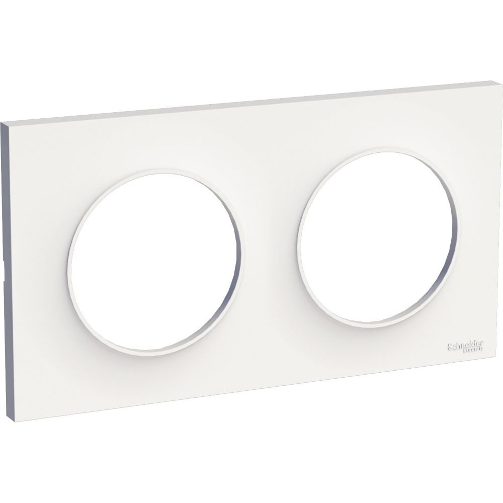 Plaque de finition 2 postes Odace Styl Blanc Schneider