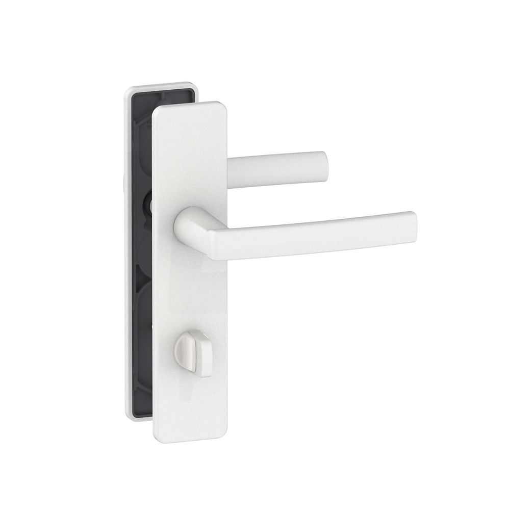 Paire de poignées de porte à condamnation pour WC Vachette KOYA, blanc