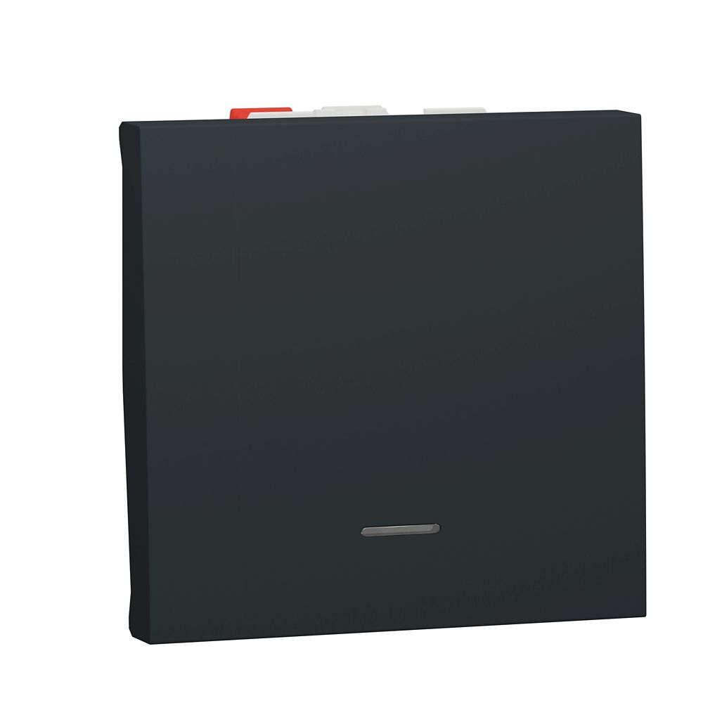 Va-et-vient lumineux 1 poste 2 modules Unica Anthracite Schneider