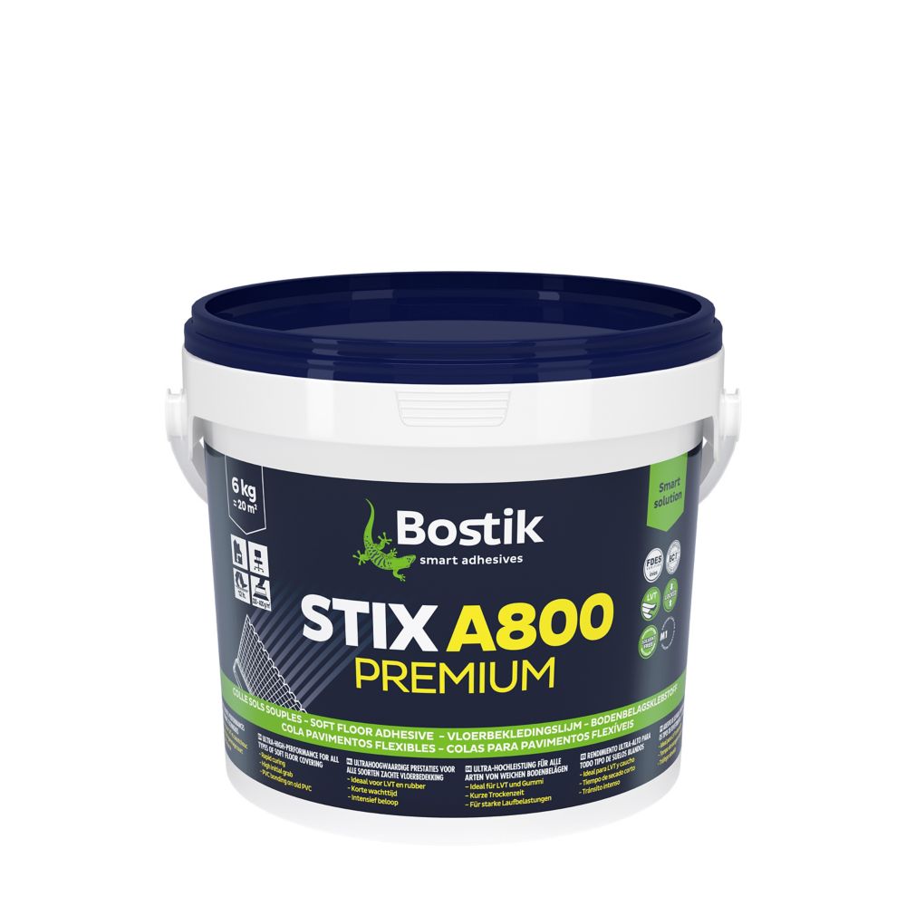 Colle pour sol souple Stix A800 6kg Bostik