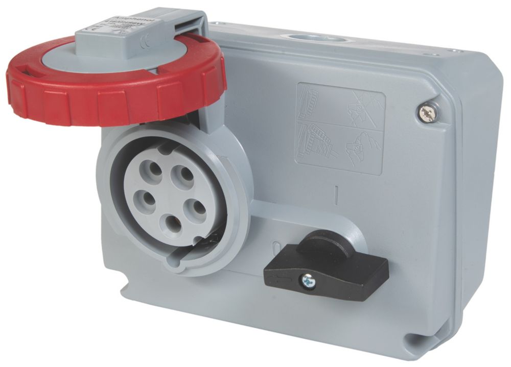 Prise fixe avec interrupteur 32A 4P+E 415V IP67 ABB