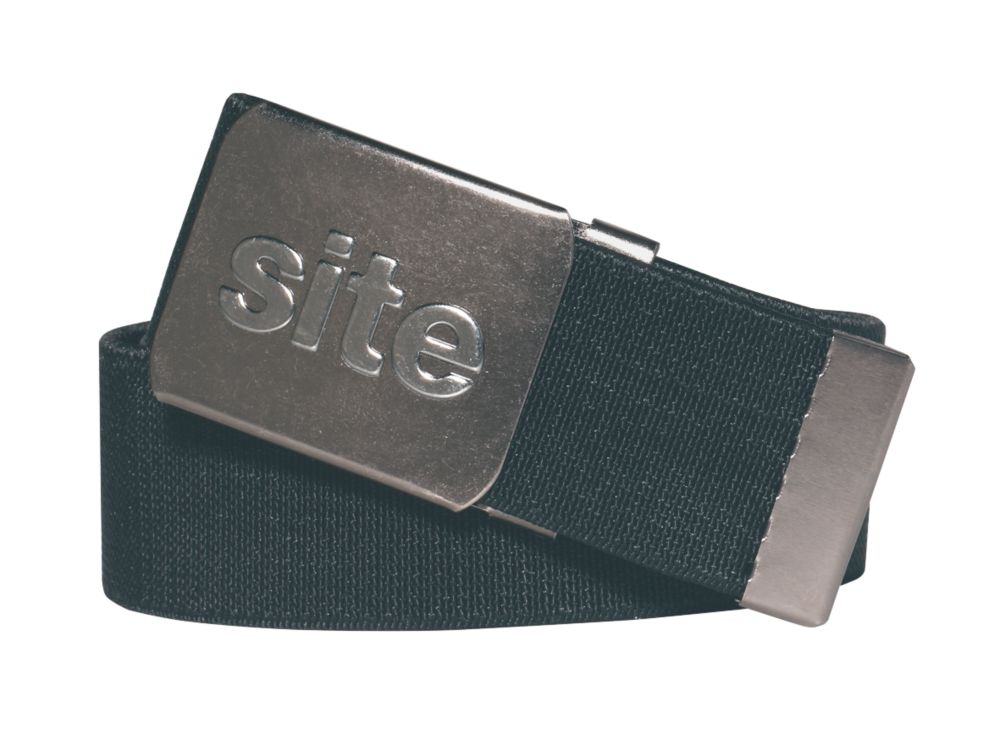 Ceinture de travail Site noire / argent foncé taille 38-56