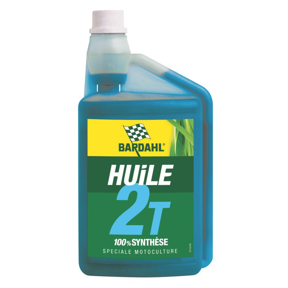 Huile de motoculture 100% synthétique 2T Bardahl 1L