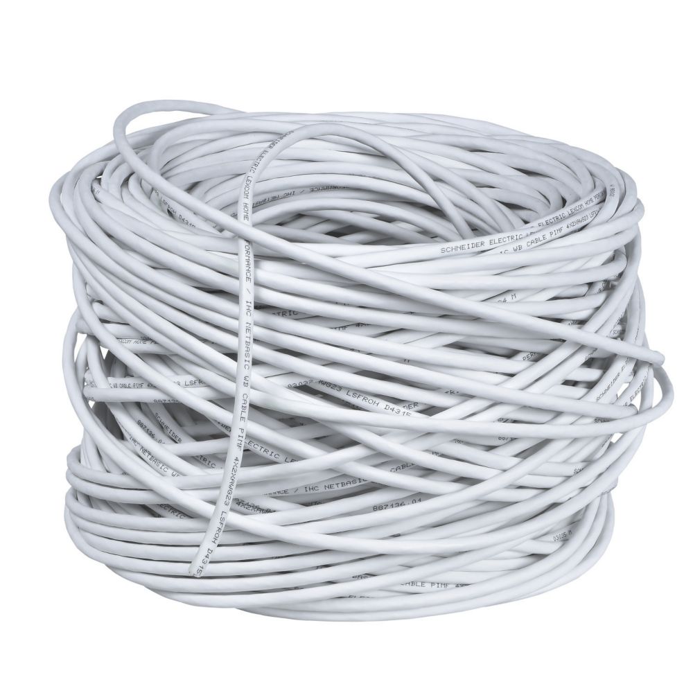 Câble ethernet CAT6 120m blanc