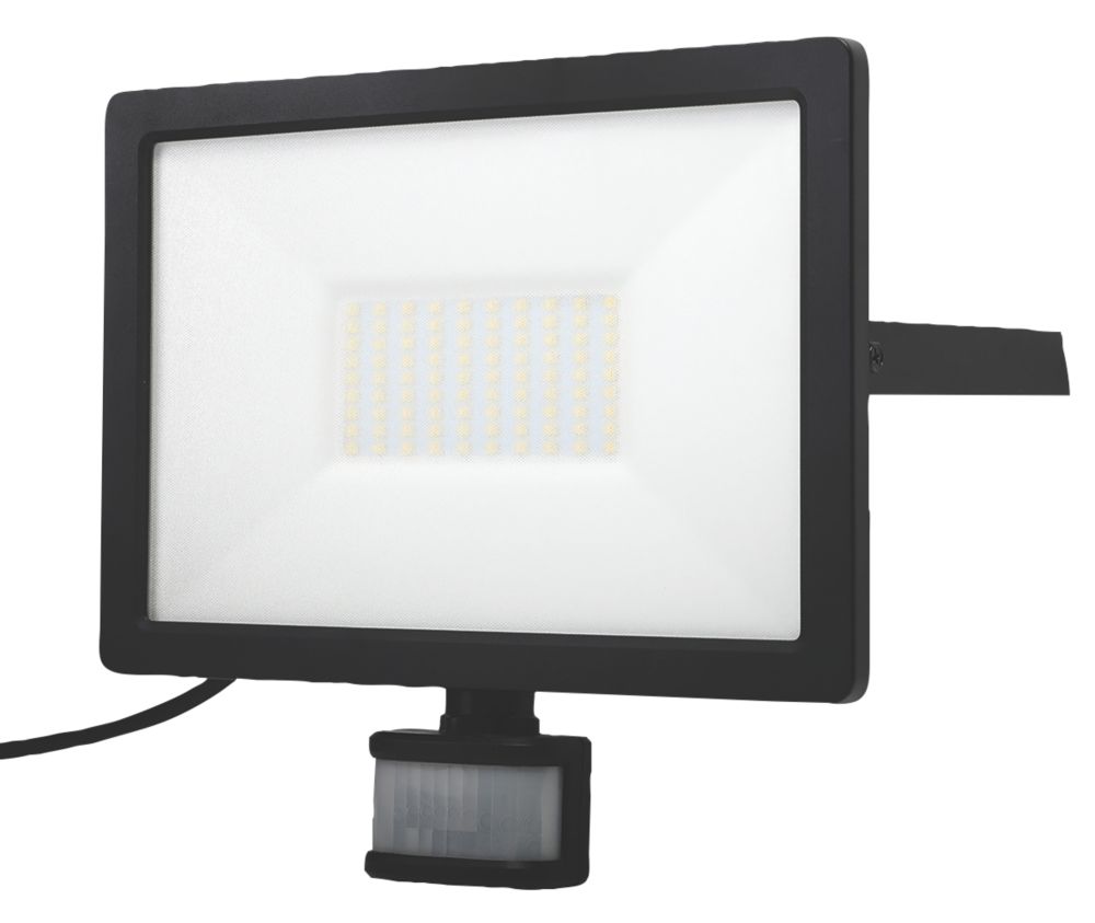 Projecteur à LED d'extérieur LAP avec détecteur IRP noir 50W 5 000lm