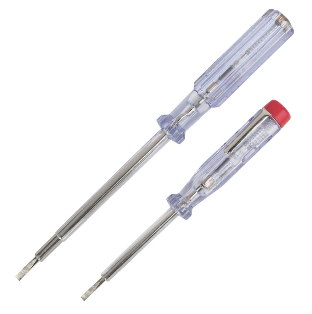 Assortiment de 2 testeurs de tension VDE plats 220-240V CA