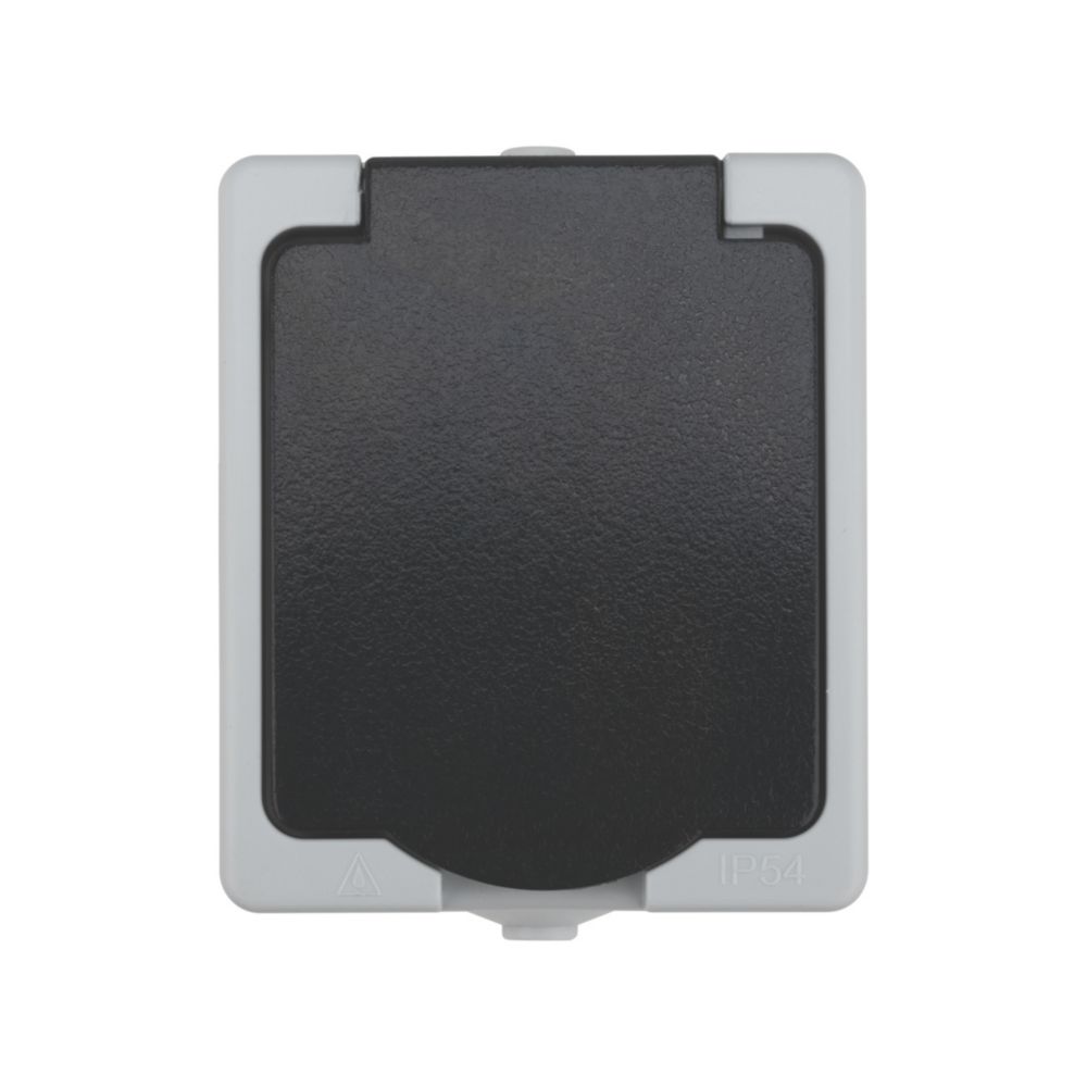 Prise terre complet étanche 1 poste gris LAP 1st