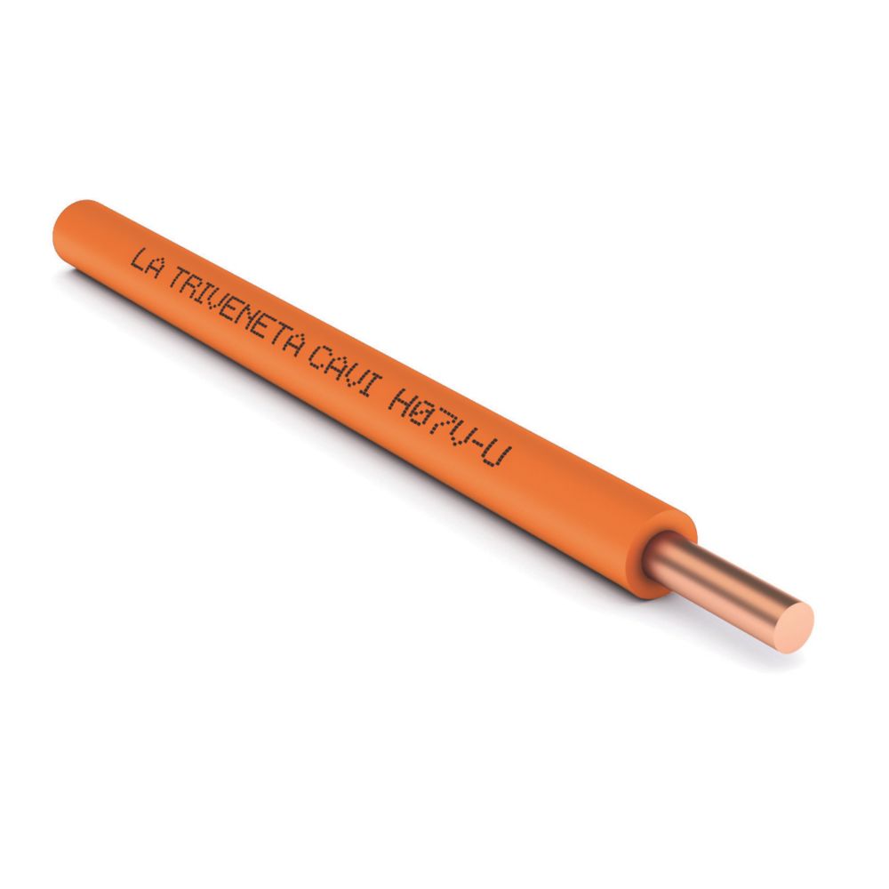 Fil électrique HO7V-U 1x1,5 mm² 100m Orange