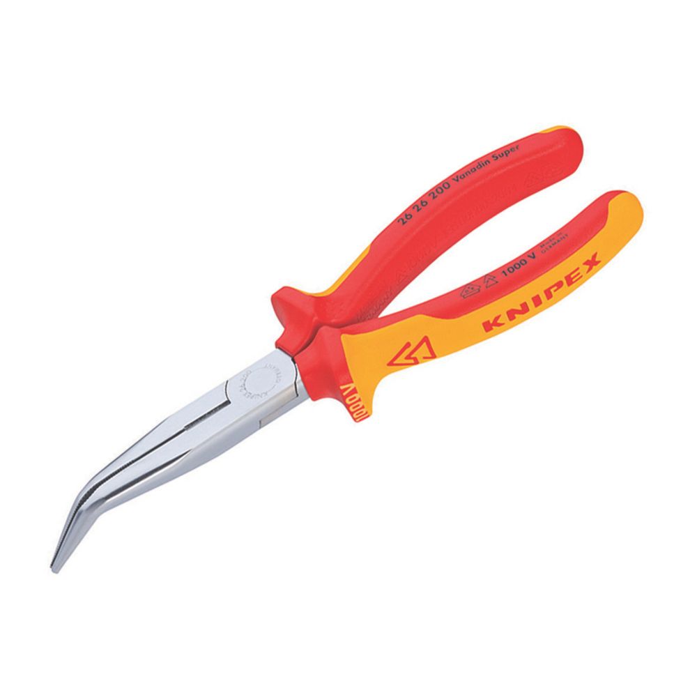 Pince coupante latérale à bec long courbe VDE Knipex 200mm