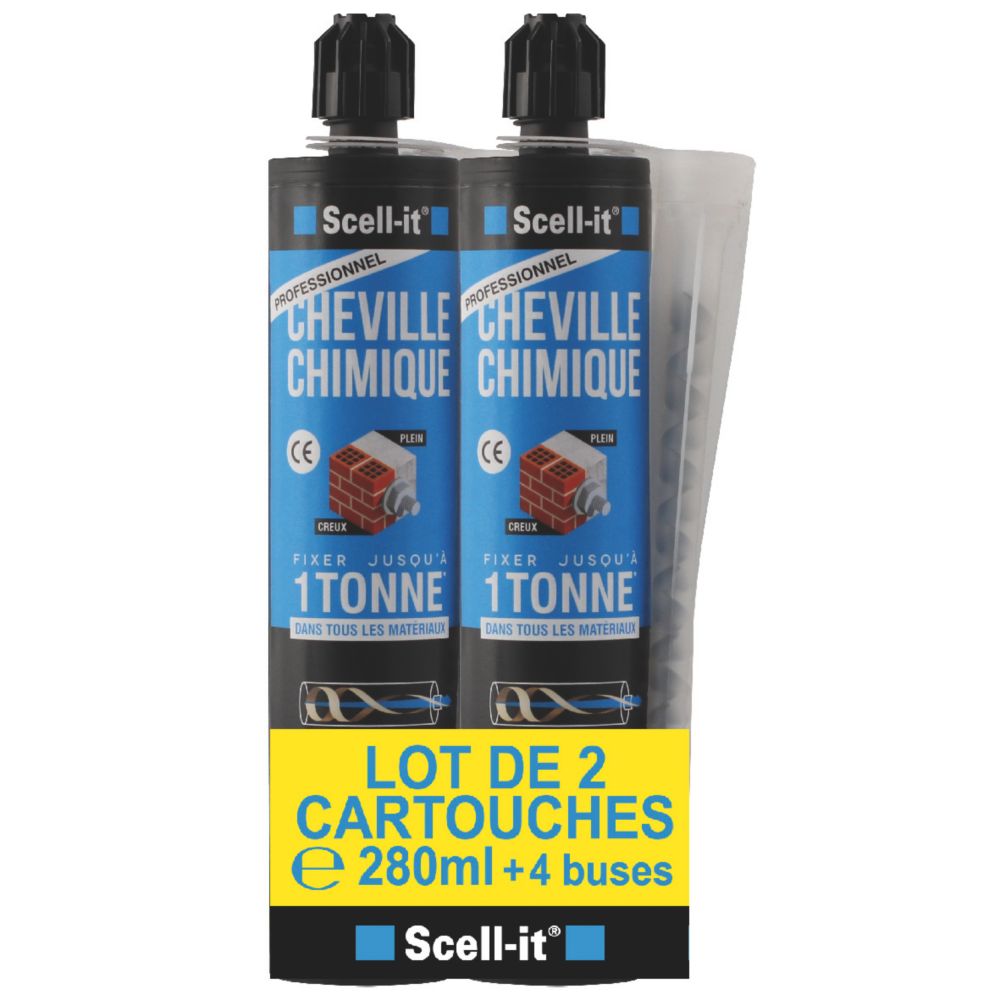 Cartouches de scellement chimique Scell-it 2 x 280ml, lot de 2
