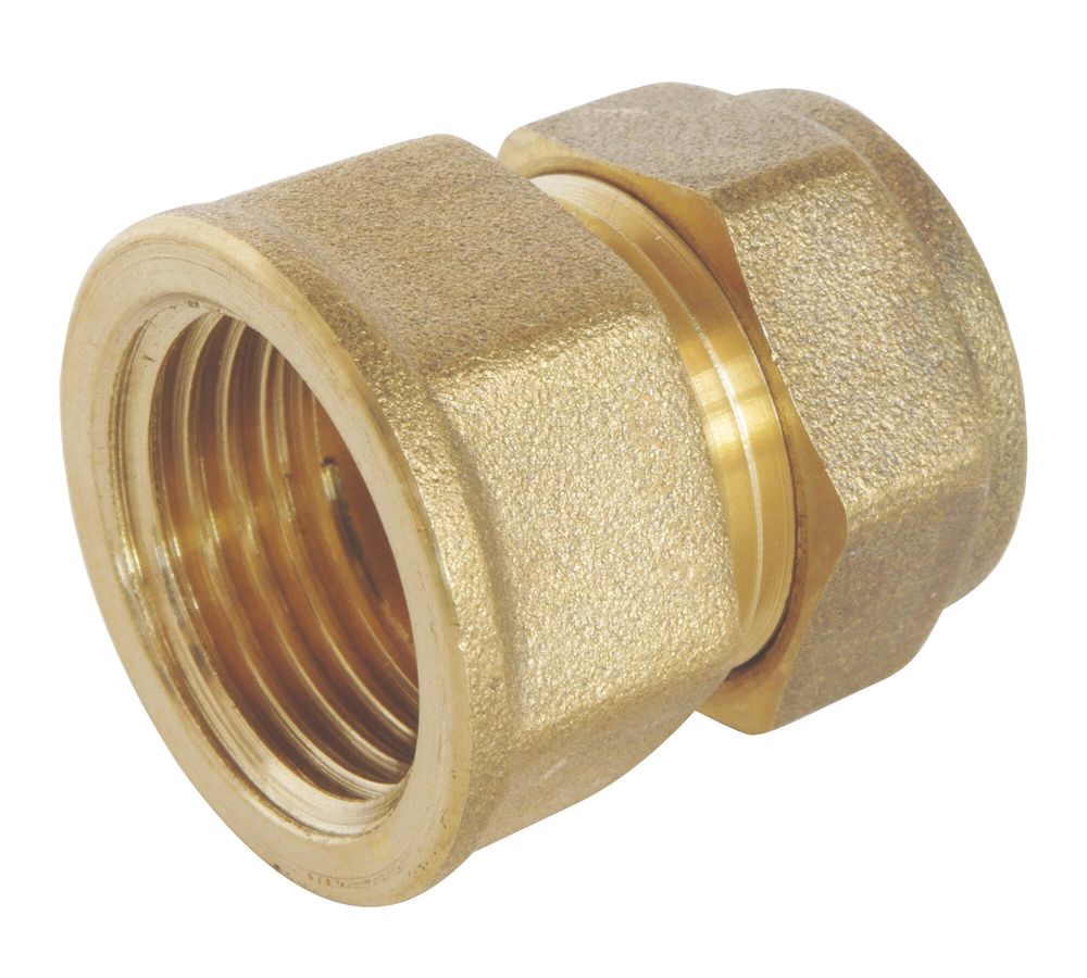 Raccord femelle bicône en laiton pour tube cuivre 14mm x 3/8" Somatherm