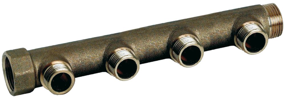 Collecteur sanitaire à 4 ports, adaptateur à compression en laiton Fixoconnect 26/34 - 1 x 15/21 - 1/2"