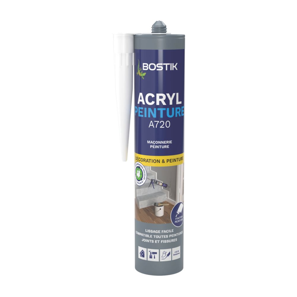 Mastic d'étanchéité acrylique Acryl pour intérieur blanc 310ml Bostik