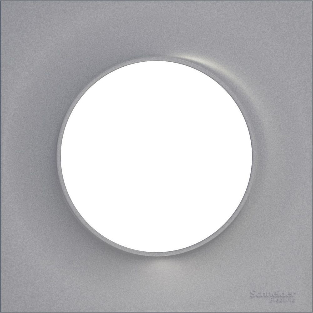 Plaque de finition 1 poste Odace Styl Aluminium Schneider
