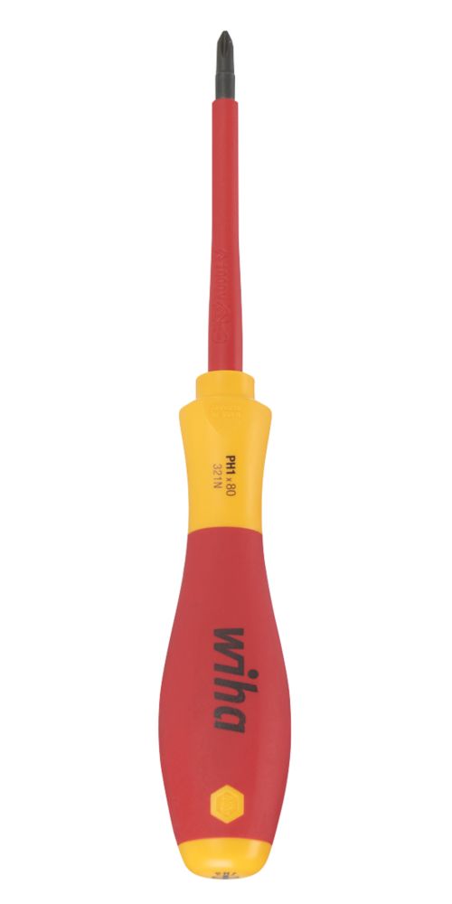 Tournevis VDE Phillips Wiha SoftFinish PH1 x 80mm