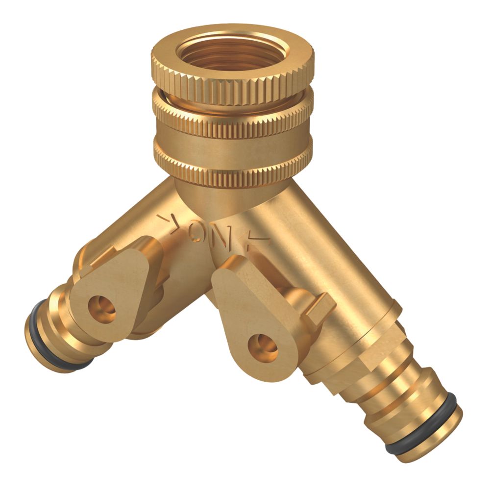 Raccord pour robinet extérieur double en laiton 15/21 mm (1/2") à 20/27 mm (3/4") Titan