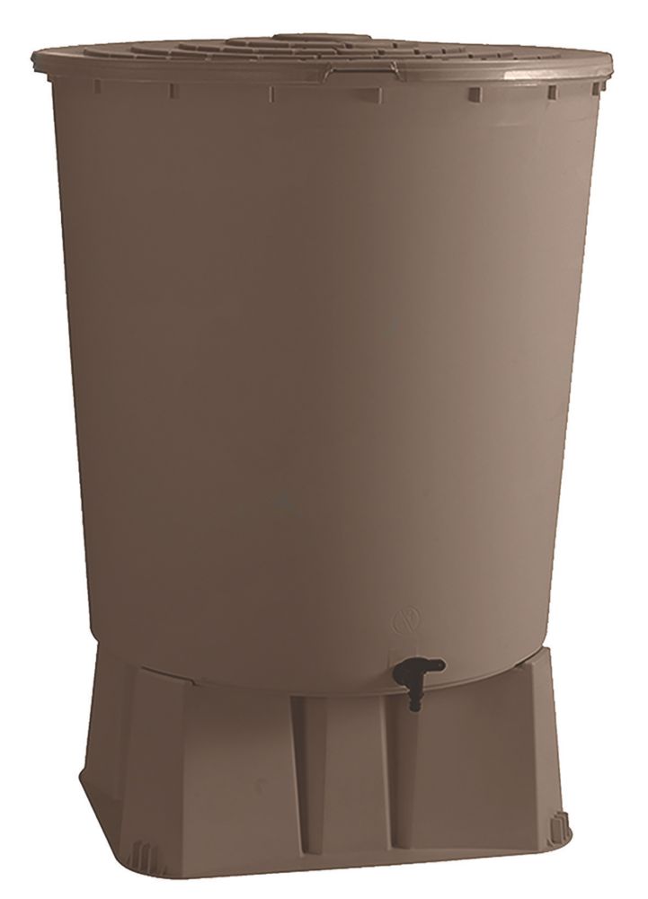 Récupérateur d'eau de pluie Belli Rond marron 500L