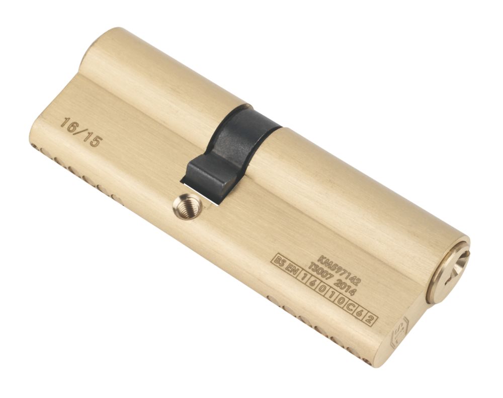 Serrure à double cylindre européen à 6 points Smith & Locke 1* 40-50 (90mm), laiton poli