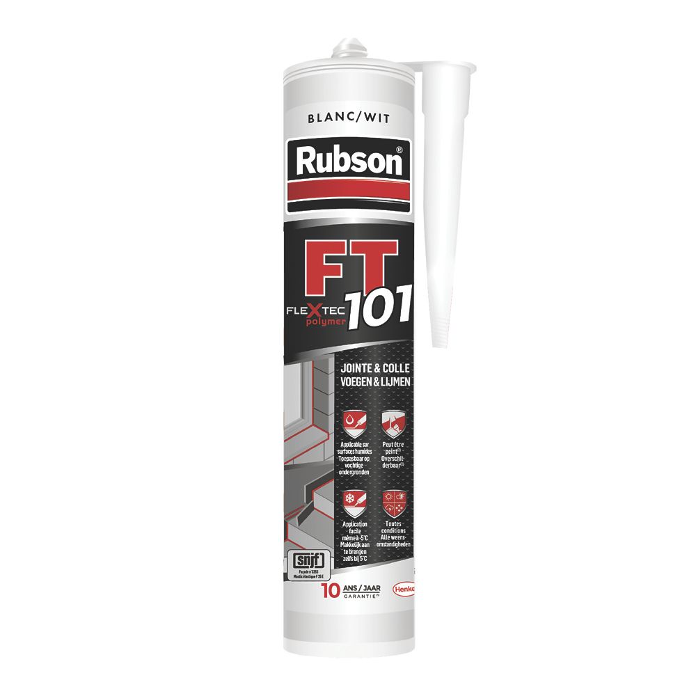 Rubson mastic souple blanc polymère hybride FT101 280ml