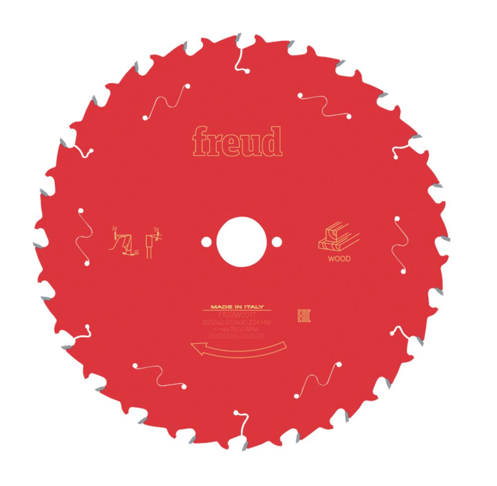 Lame de scie circulaire 250 x 30mm 24 dents Freud