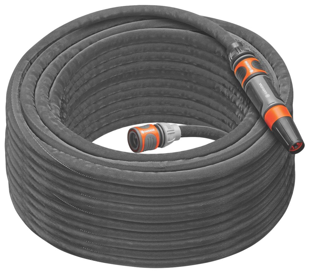 Kit de flexible Gardena Liano Life, noir, 25 m x 12 mm