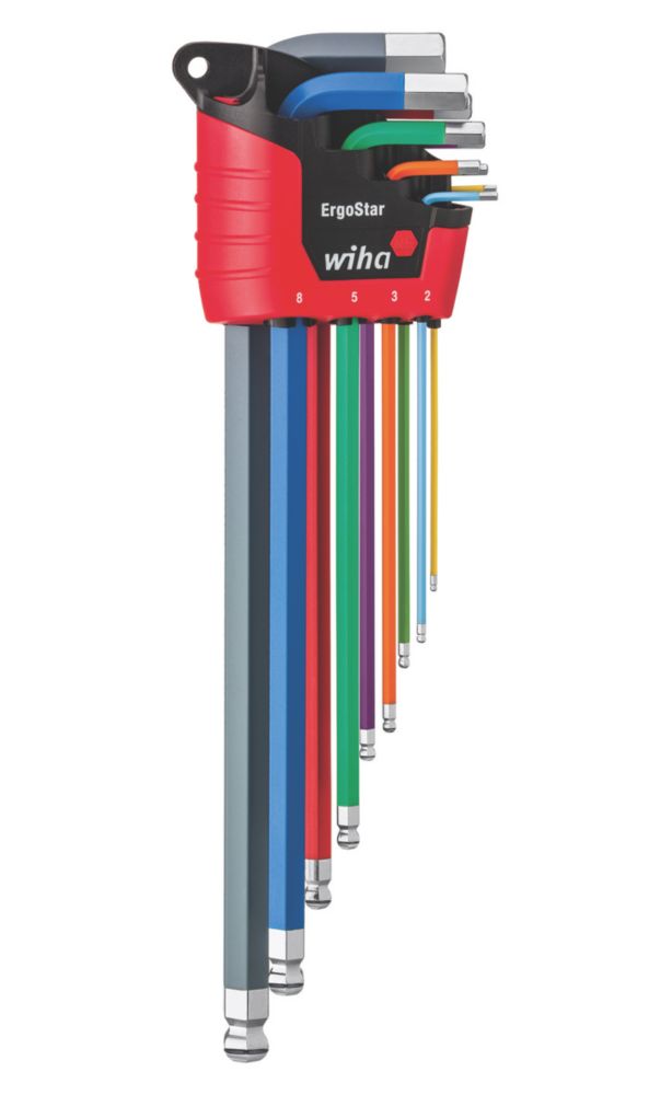 9 clés en L métriques Wiha ErgoStar