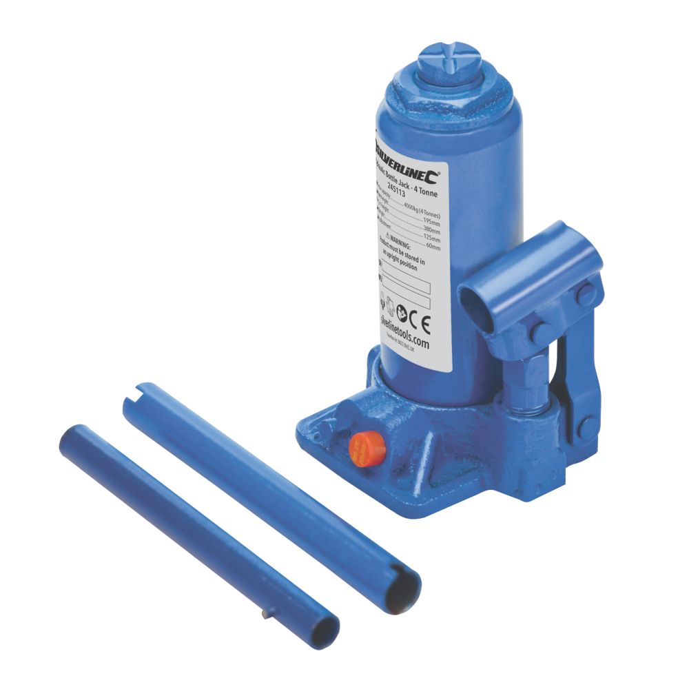 Cric-bouteille Silverline 4kN, lot de 1