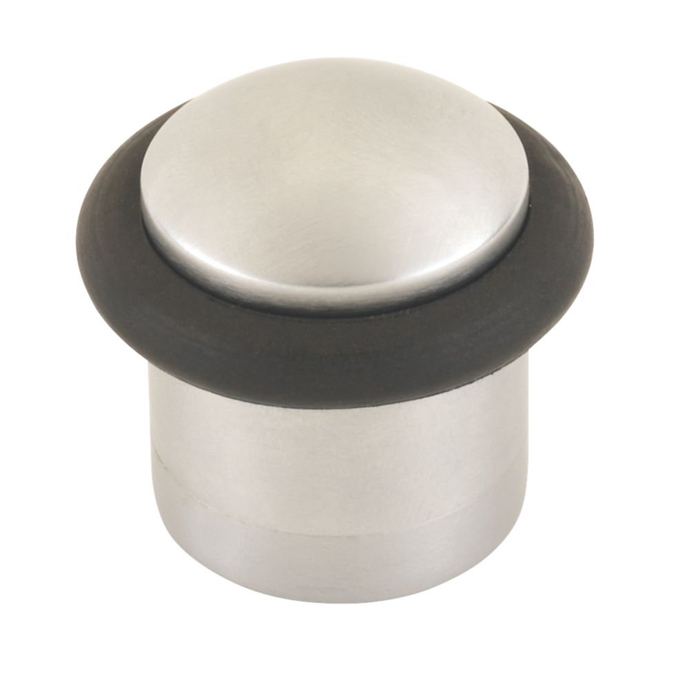 Butée de porte cylindrique chrome satiné