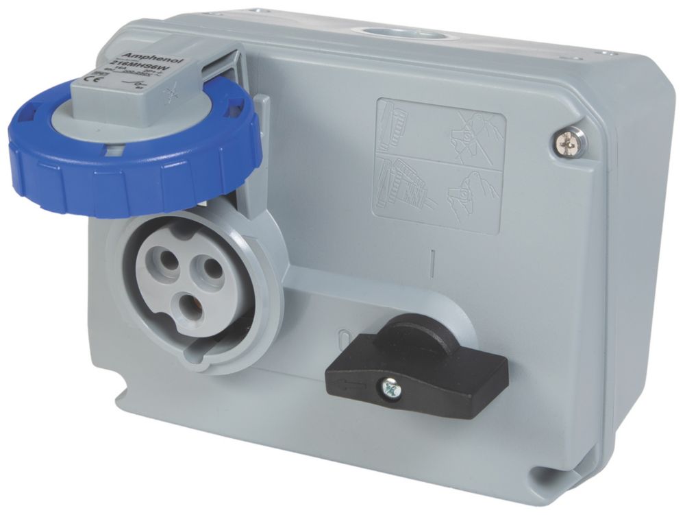 Prise fixe avec interrupteur 16A 2P+E 250V IP67 ABB