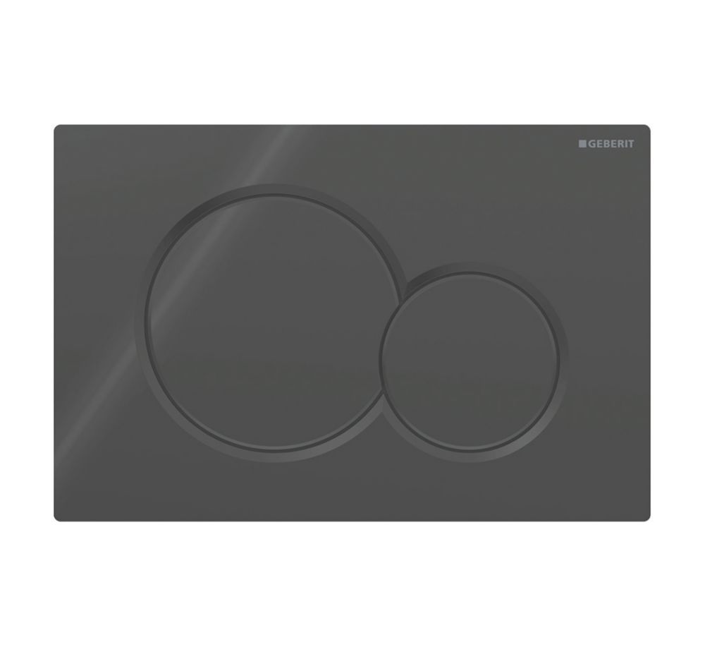 Plaque de chasse d'eau double chasse Geberit Sigma01, noir