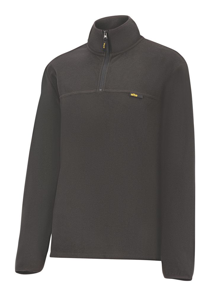 Polaire à fermeture éclair 1/4 Site Blockley noire taille S