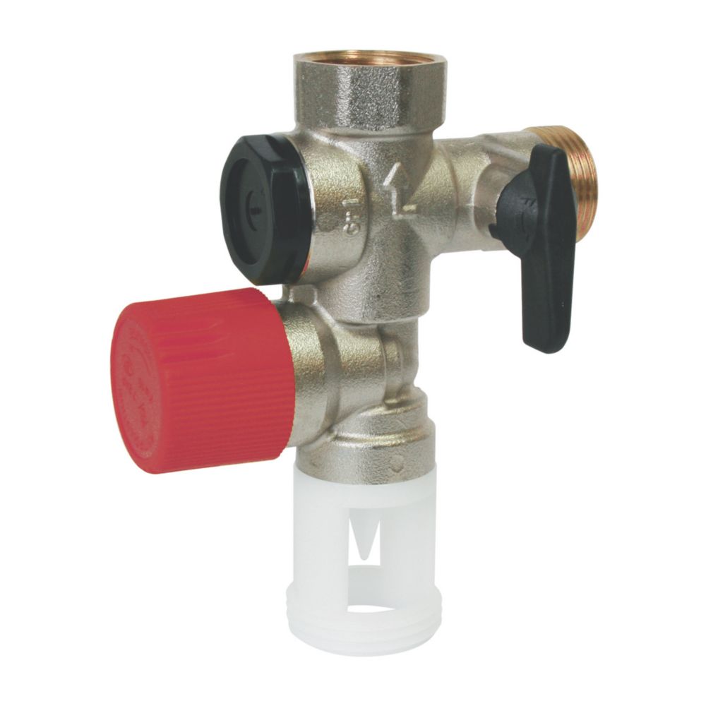Groupe de sécurité vertical en inox 3/4" Somatherm