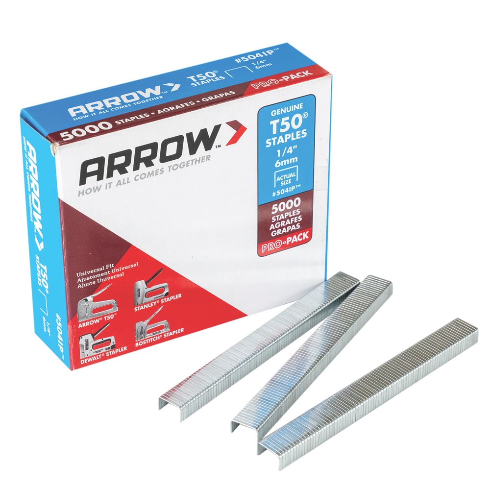 5 000 agrafes à usage intensif galvanisées Arrow 6 x 10mm