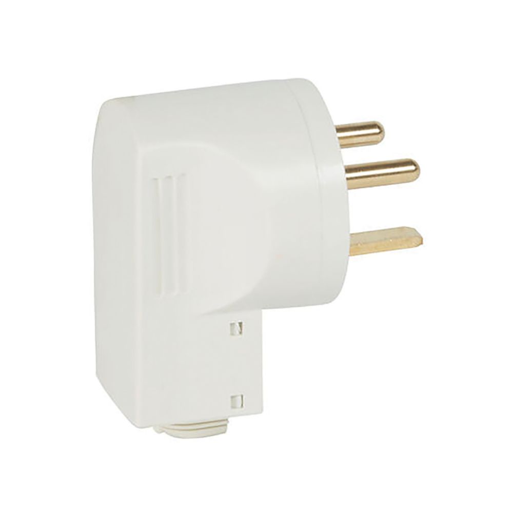 Prise blanche 2P+T 20A avec sortie latérale, Legrand
