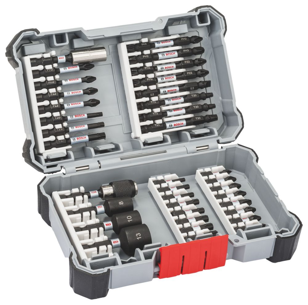 Coffret de 36 embouts de visseuse à choc assortis à queue hexagonale Impact Control Bosch