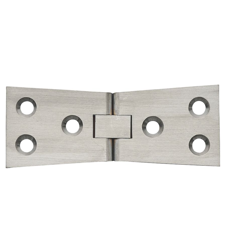 Lot de 2 charnières de comptoir à rabats en chrome satiné 38 x 102mm