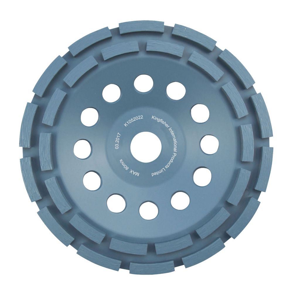 Meule boisseau diamantée universelle à double rangée 180 x 22,2 mm