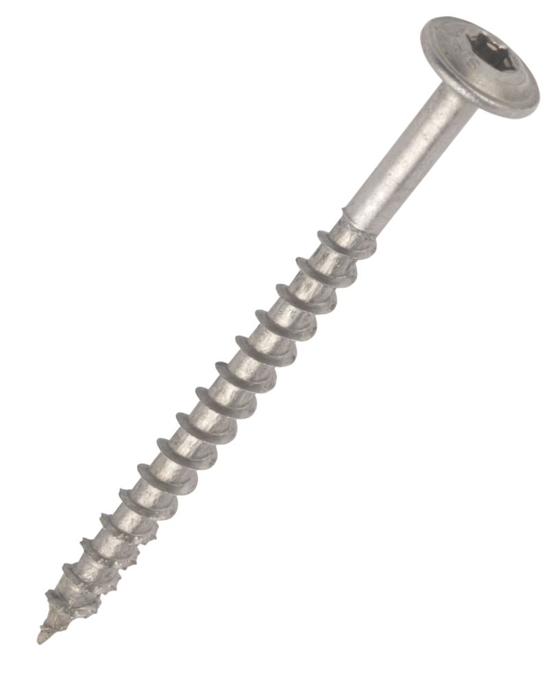 Spax Paquet de 100 vis à bois en acier inoxydable à rondelle TX 6 x 120mm
