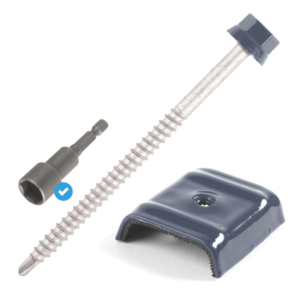 Kit de fixation de 100 pièces avec des vis autoperceuses de bardage en bac acier Scell-It 6,3mm x 100mm