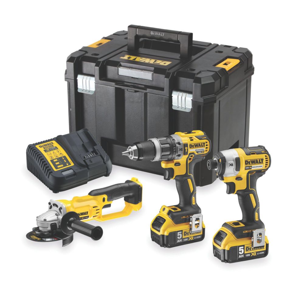 Pack de 3 outils sans fil DeWalt 18V Li-ion XR 2 x 5,0Ah